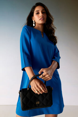 Work Buddy Straight Dress, Blue, image 2